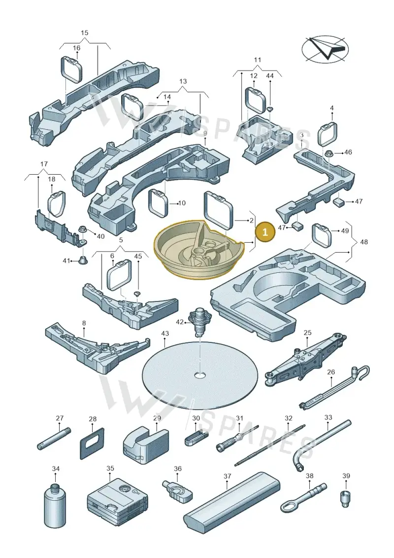8Y0012109B — Audi A3 Sportback (2019-2025) diagram 596011100, position 1