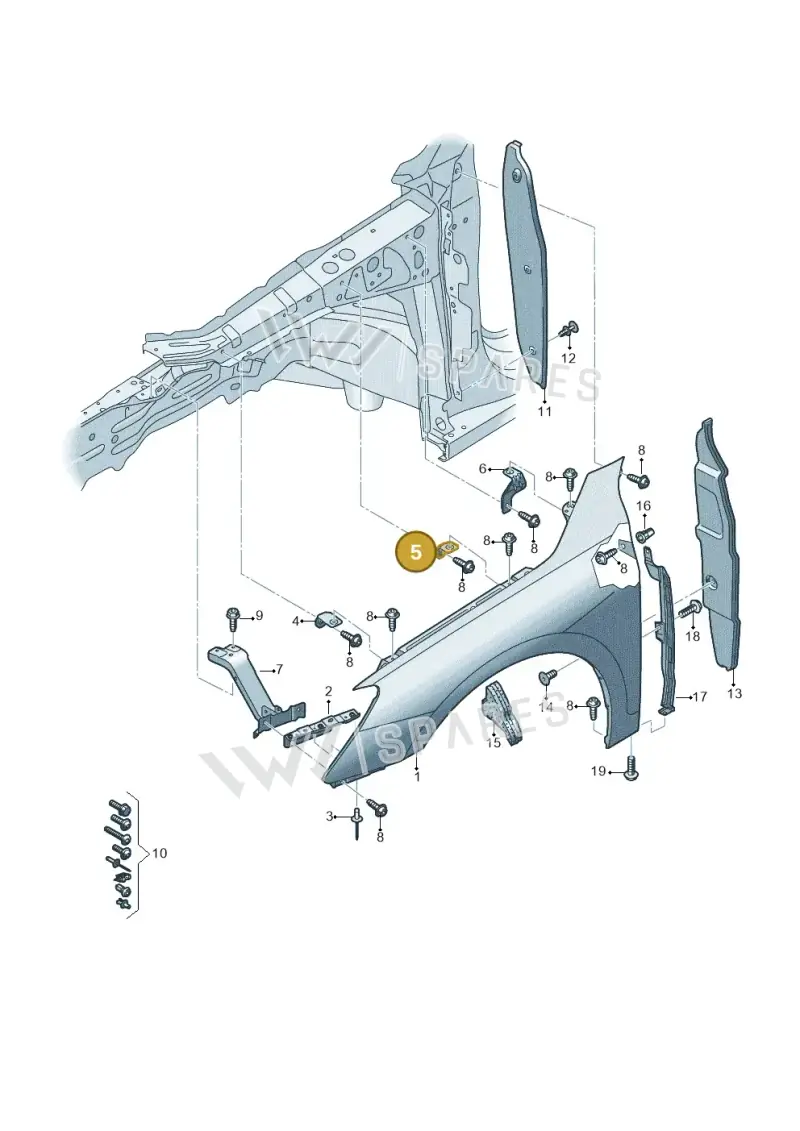 8Y0821469 — Audi A3 Sportback (2019-2025) diagram 596821000, position 5