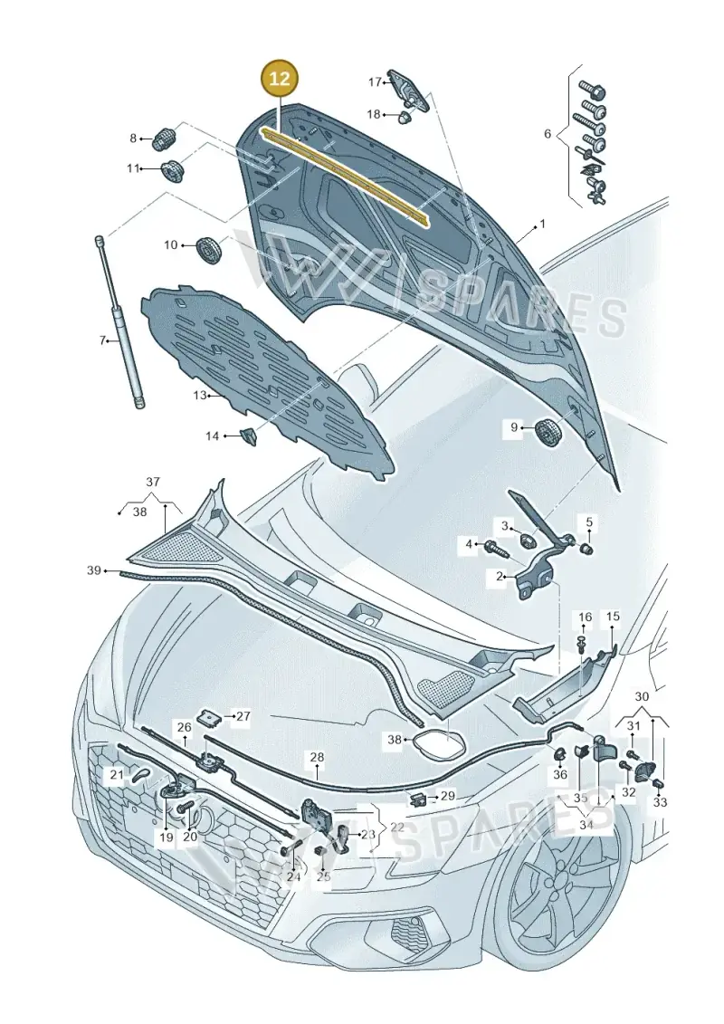 8Y0823126 — Audi A3 Sportback (2019-2021) diagram 596823000, position 12