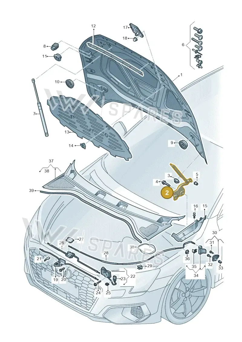 8Y0823302B — Audi A3 Sportback (2019-2025) diagram 596823000, position 2