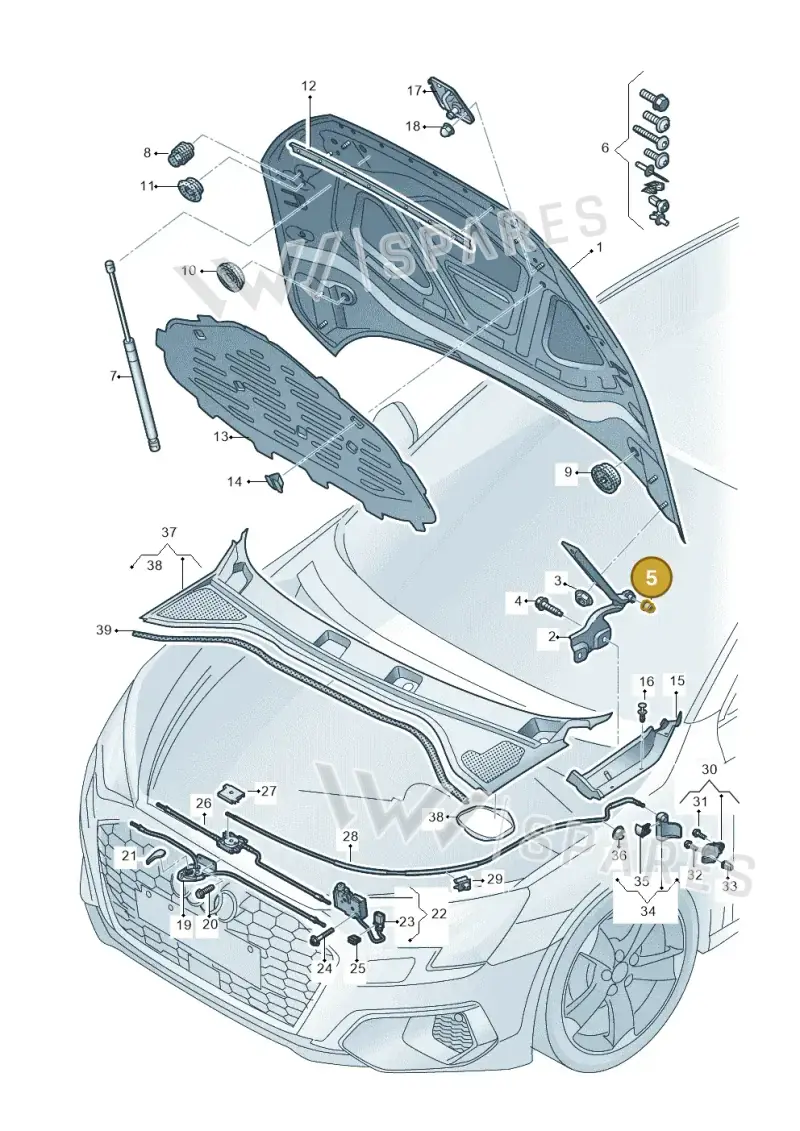 8Y0823315 — Audi A3 Sportback (2019-2025) diagram 596823000, position 5