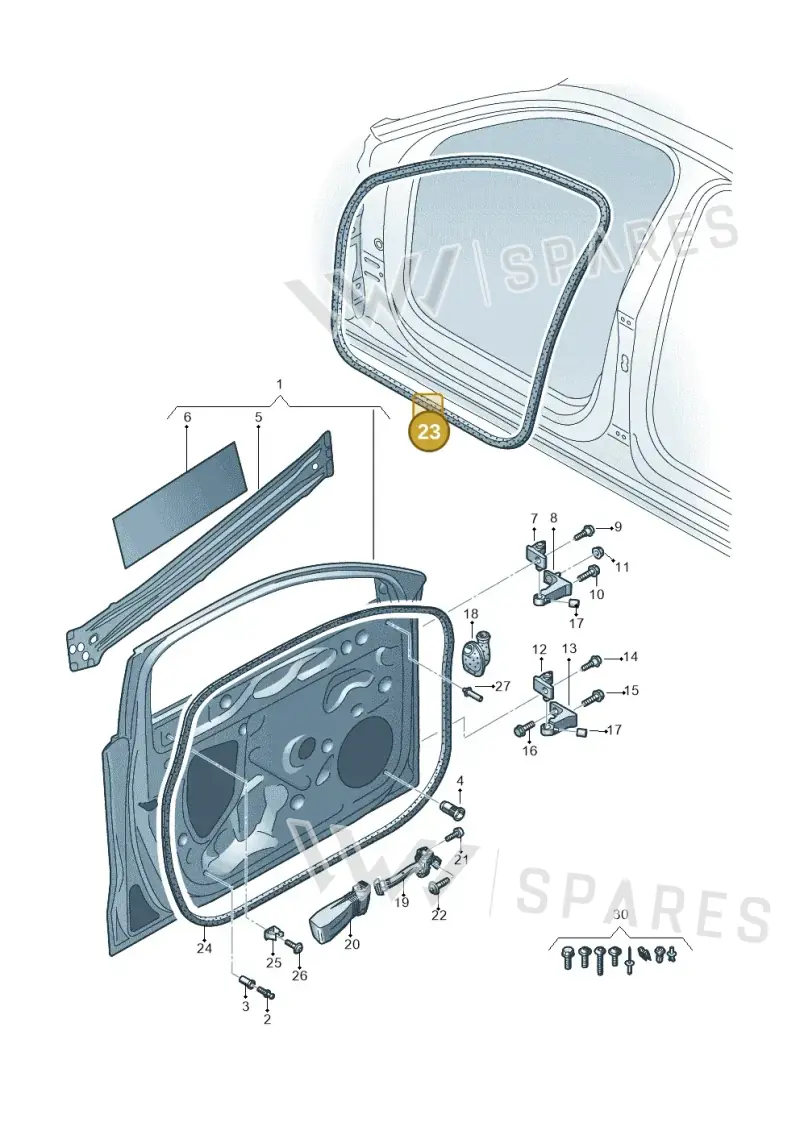 8Y0831721C — Audi A3 Sportback (2019-2025) diagram 596831010, position 23