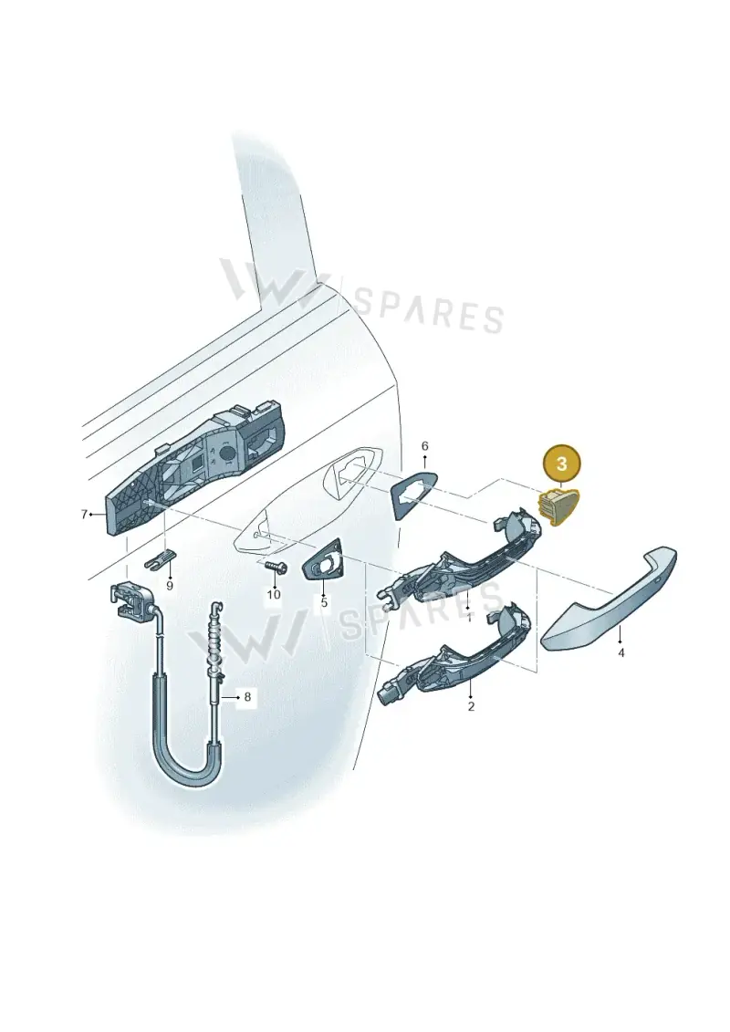 8Y0837167A — Audi Q4 Sportback (2021-2025) diagram 596839000, position 3