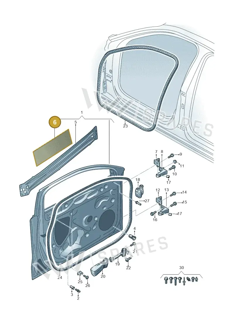 8Y0837805 — Audi A3 Sportback (2019-2025) diagram 596831010, position 6