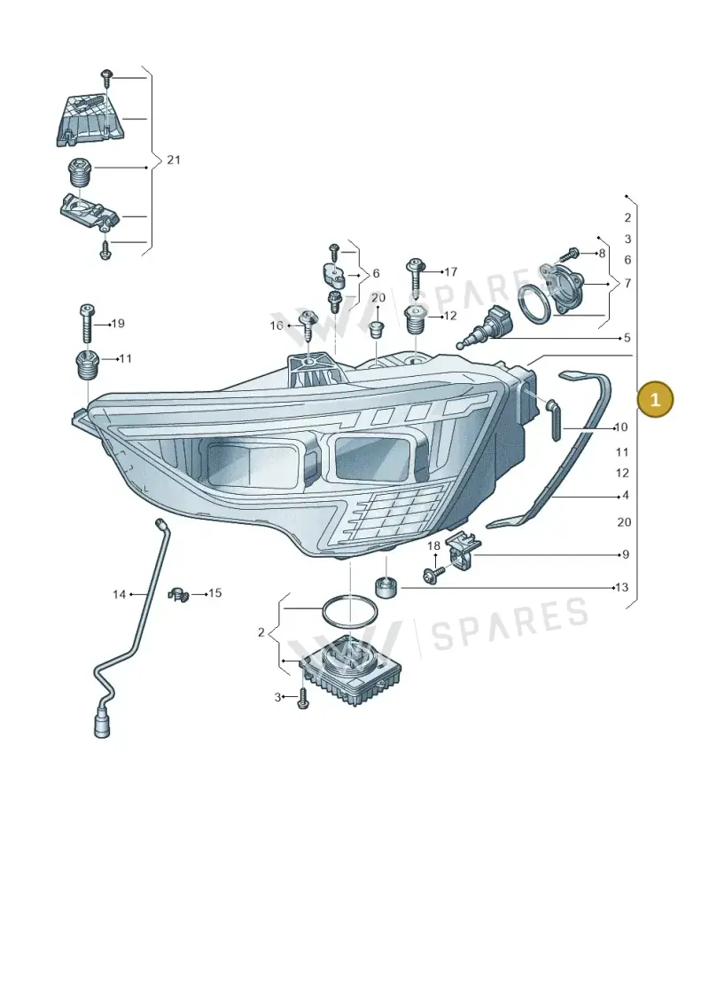 8Y0941036G — Audi A3 Sportback (2019-2025) diagram 596941100, position 1