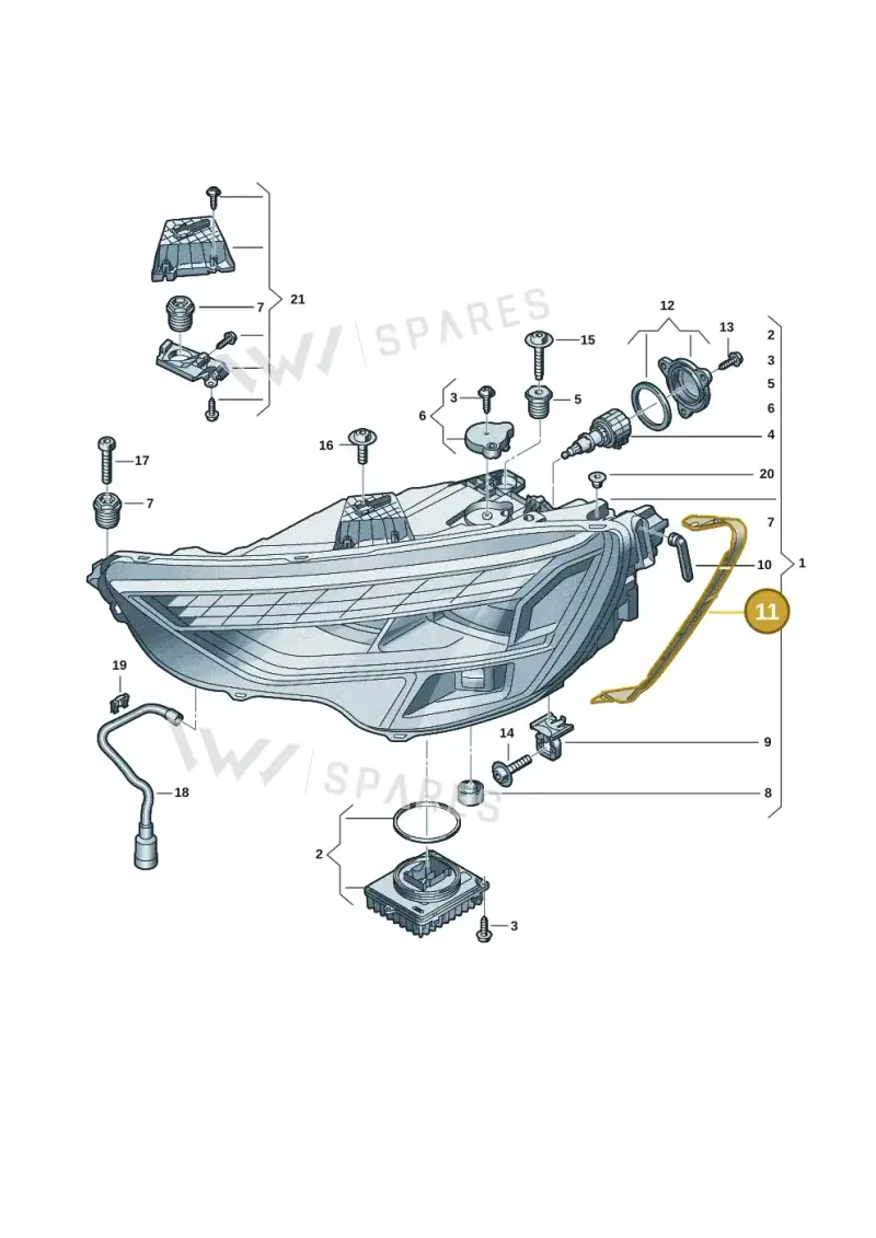 8Y0941192 — Audi A3 Sportback (2019-2021) diagram 596941055, position 11