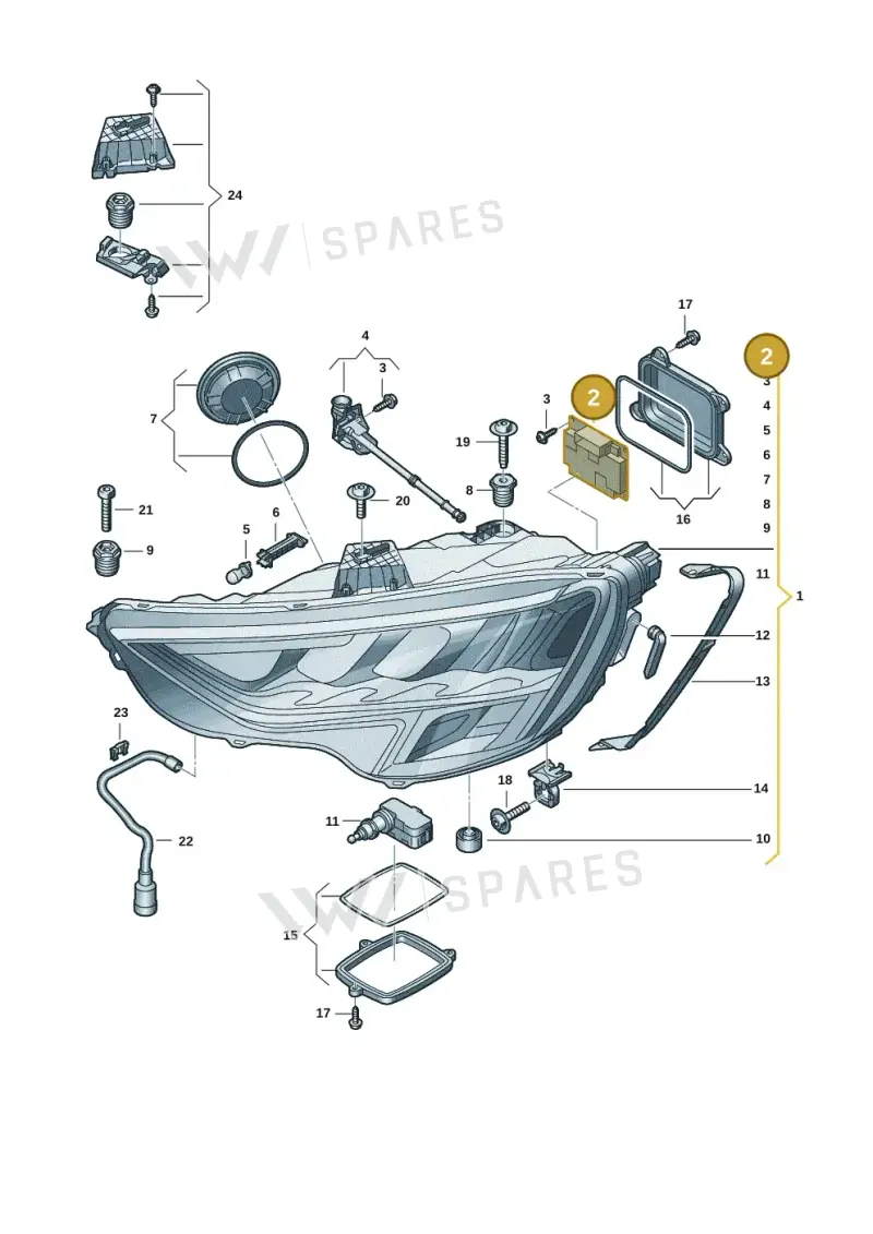 8Y0941597DB — Audi A3 Sportback (2019-2025) diagram 596941000, position 2