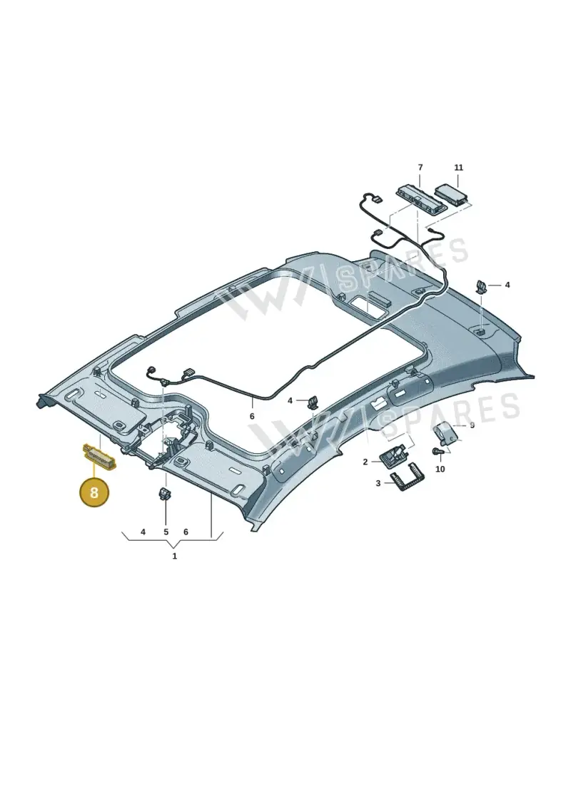 8Y0947105 — Audi A5 Limo 2.0 (2024-) diagram 8wh867550, position 8
