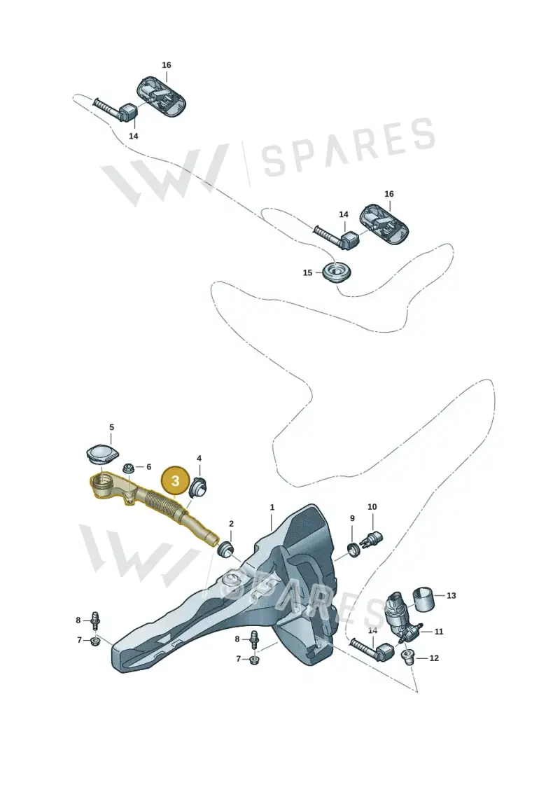 8Y0955463A — Audi A3 Sportback (2019-2025) diagram 596955010, position 3