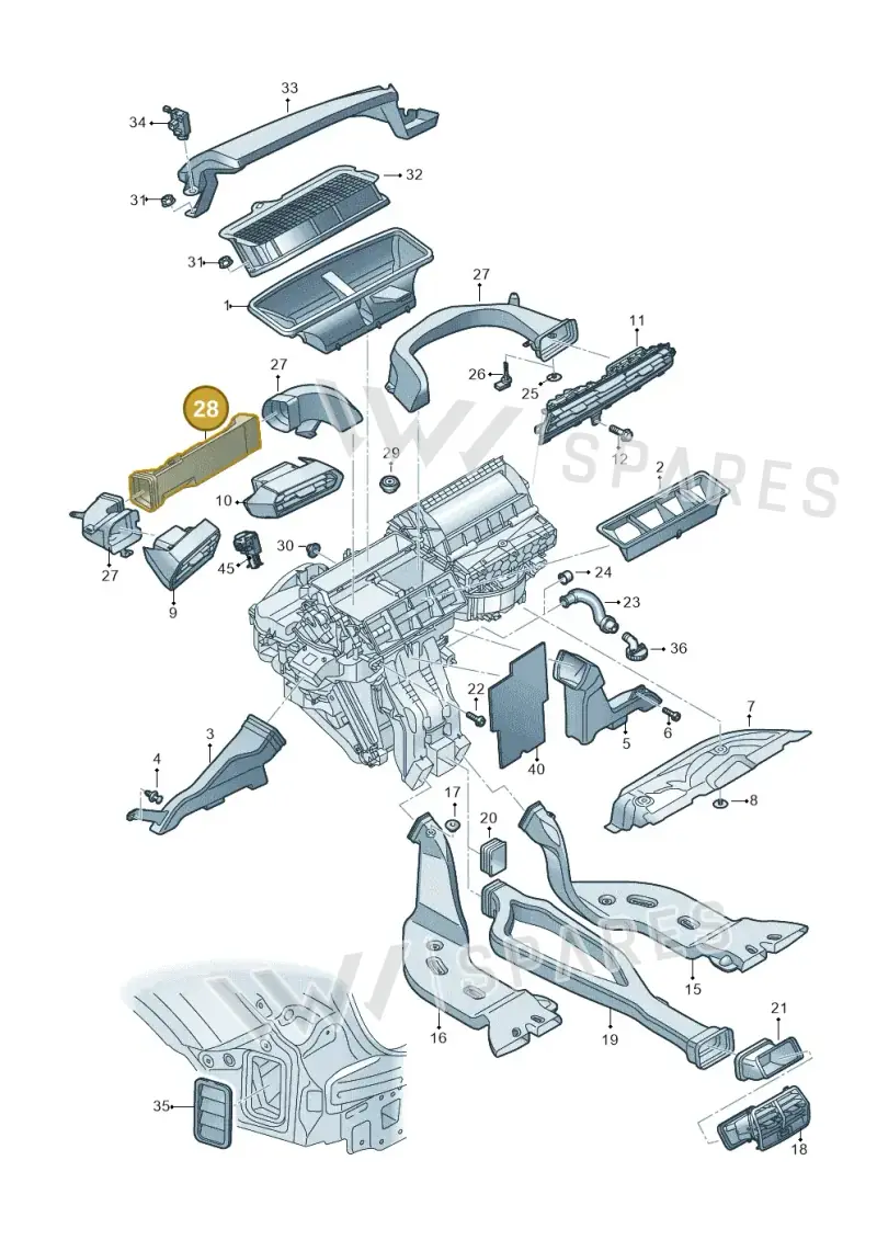 8Y1819725 — Audi A3 Sportback (2019-2025) diagram 596819100, position 28