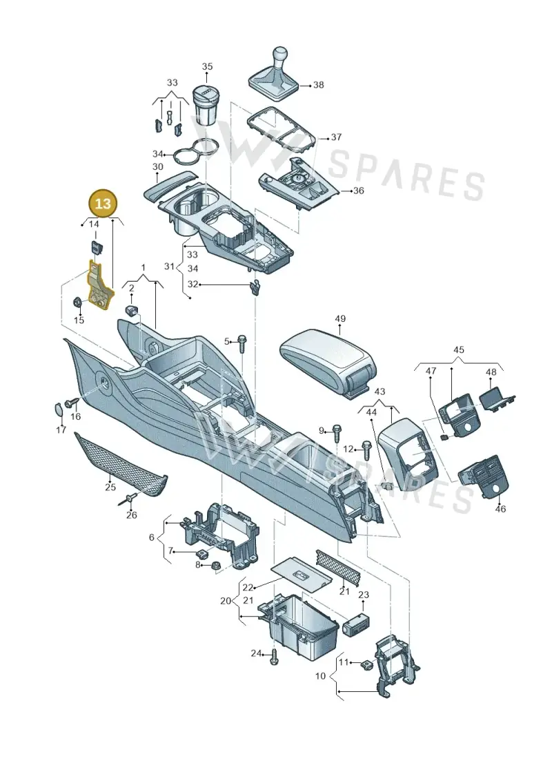 8Y2863616 — Audi A3 Cabriolet (2016-2020) diagram 778863500, position 13