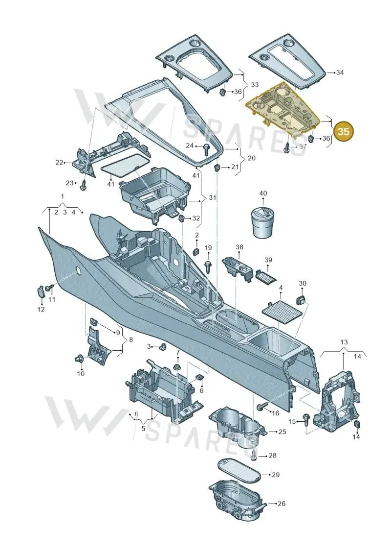 8Y2864241A — Audi A3 Sportback (2019-2025) diagram 596863500, position 35
