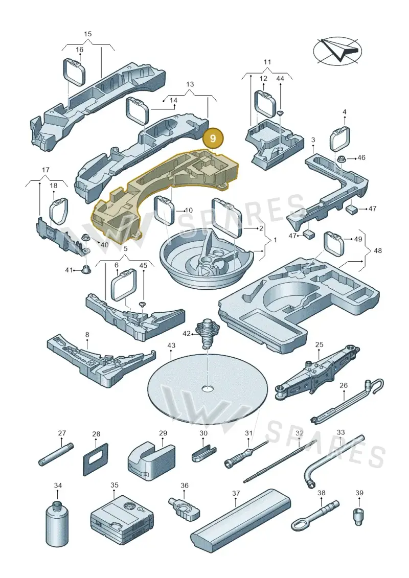 8Y4012109A — Audi A3 Sportback (2019-2025) diagram 596011100, position 9