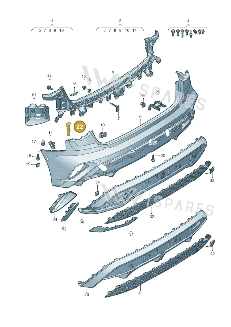 8Y4807739 — Audi A3 Sportback (2019-2021) diagram 596807675, position 22