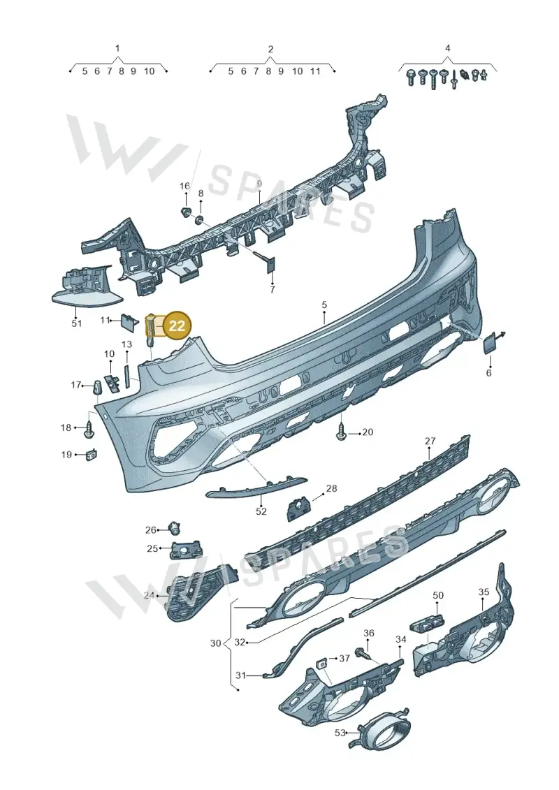 8Y4807740 — Audi A3 Sportback (2019-2021) diagram 596807900, position 22
