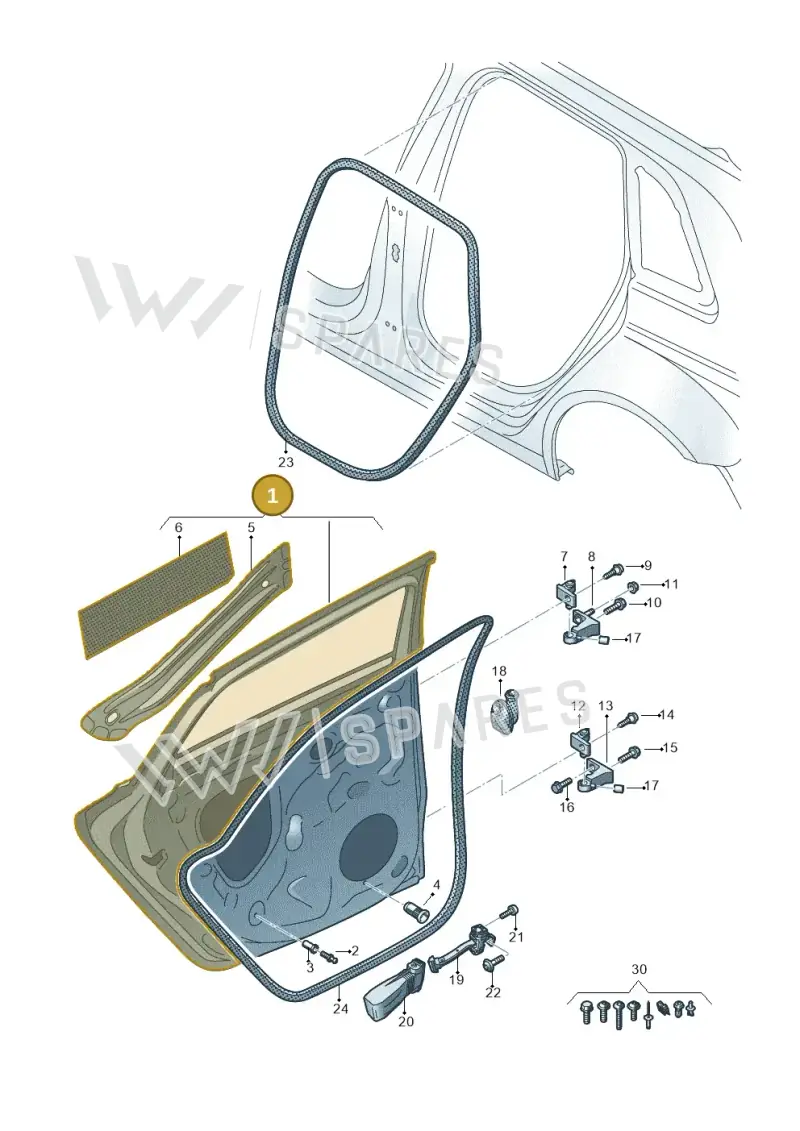8Y4833051A — Audi A3 Sportback (2019-2025) diagram 596833010, position 1