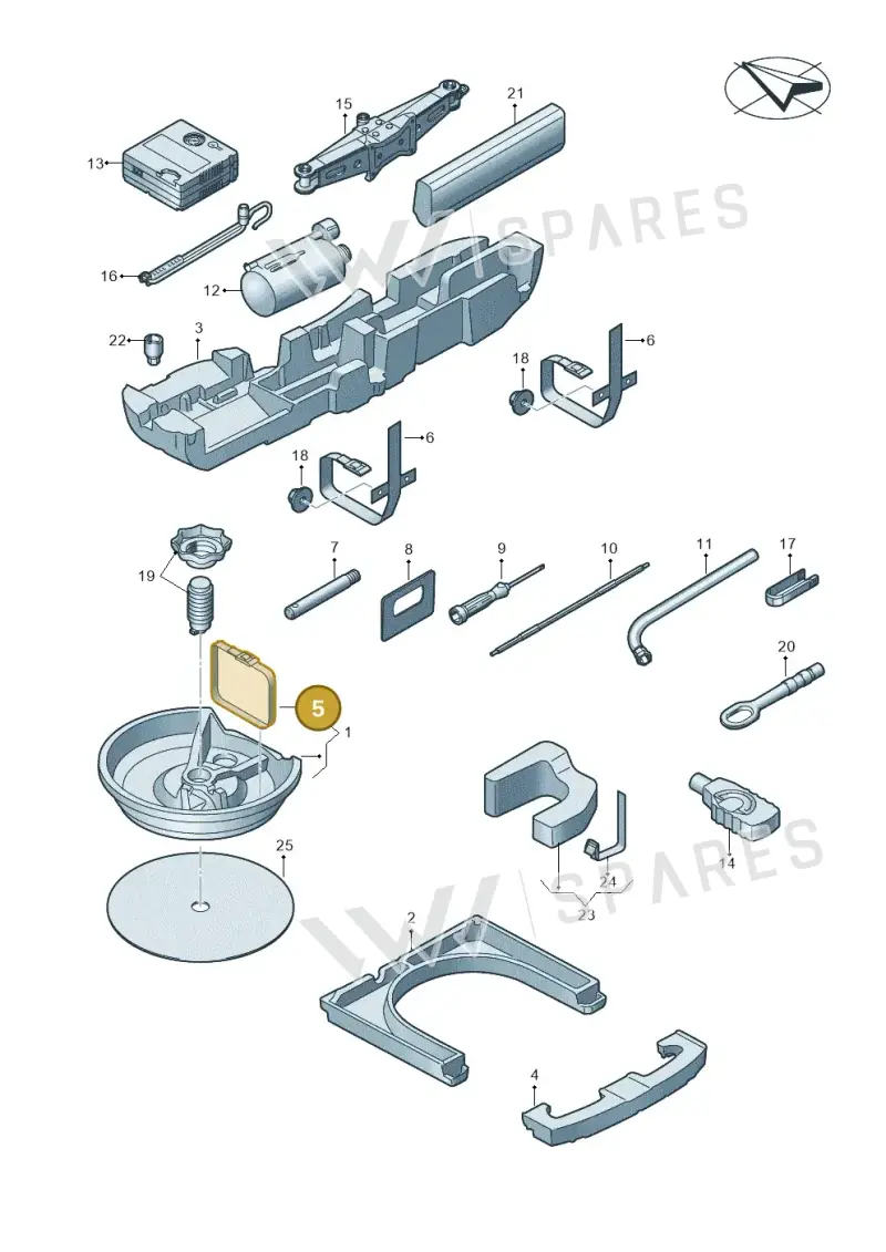 8Y4867749A — Audi A3 Sportback (2019-2025) diagram 596011150, position 5