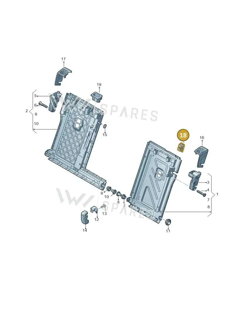 8Y5887301A4PK — Audi A3 Sportback (2019-2025) diagram 596885700, position 18