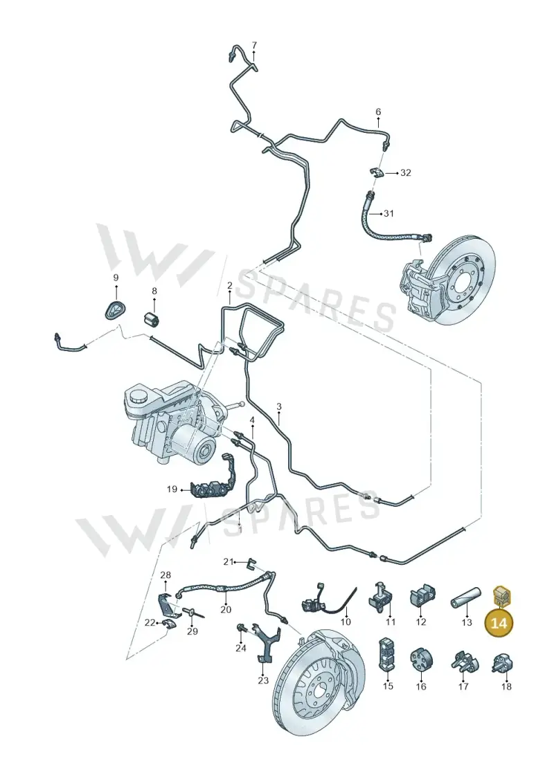 95B611797 — Audi A5 Limo 2.0 (2024-) diagram 8wk611020, position 14