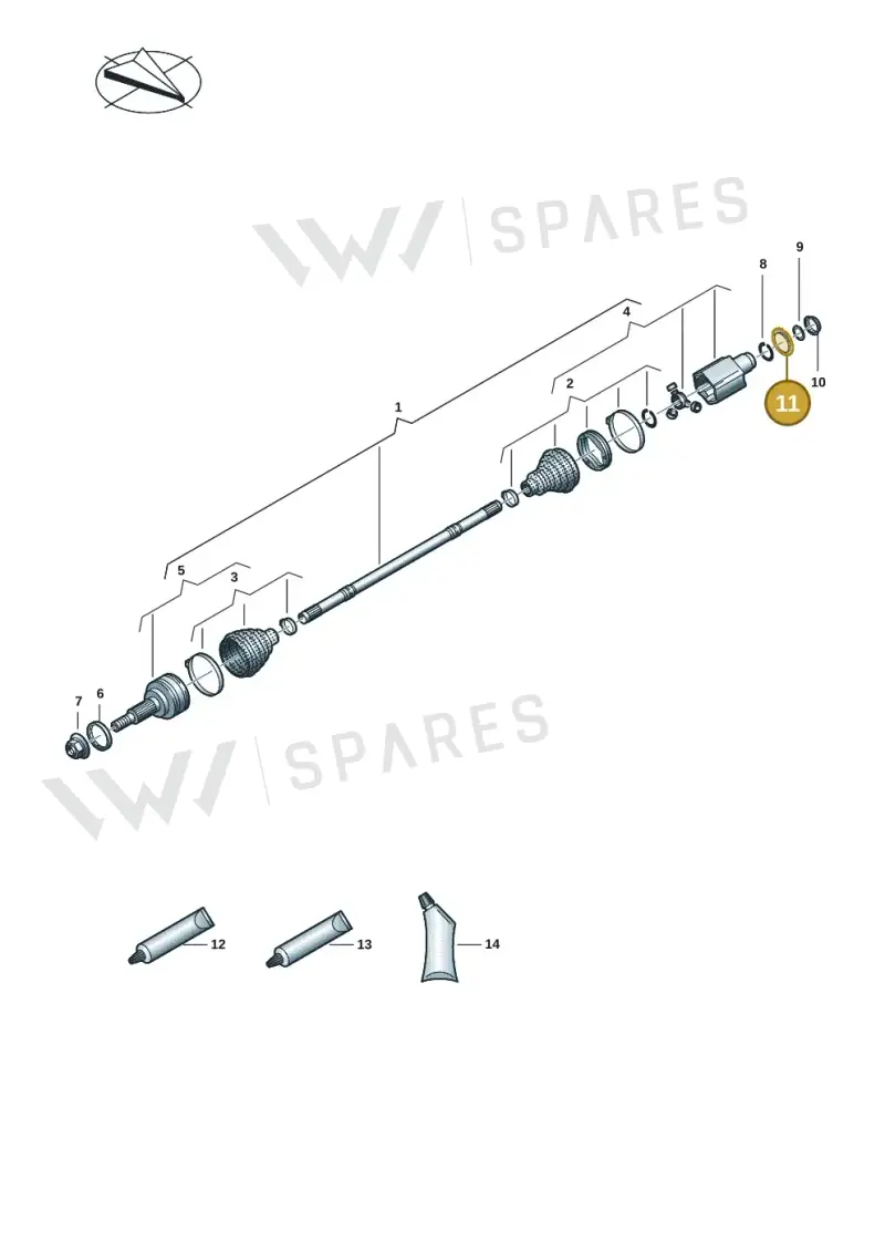 971407624 — Audi RS e-tron GT (2020-2020) diagram 4j1407050, position 11