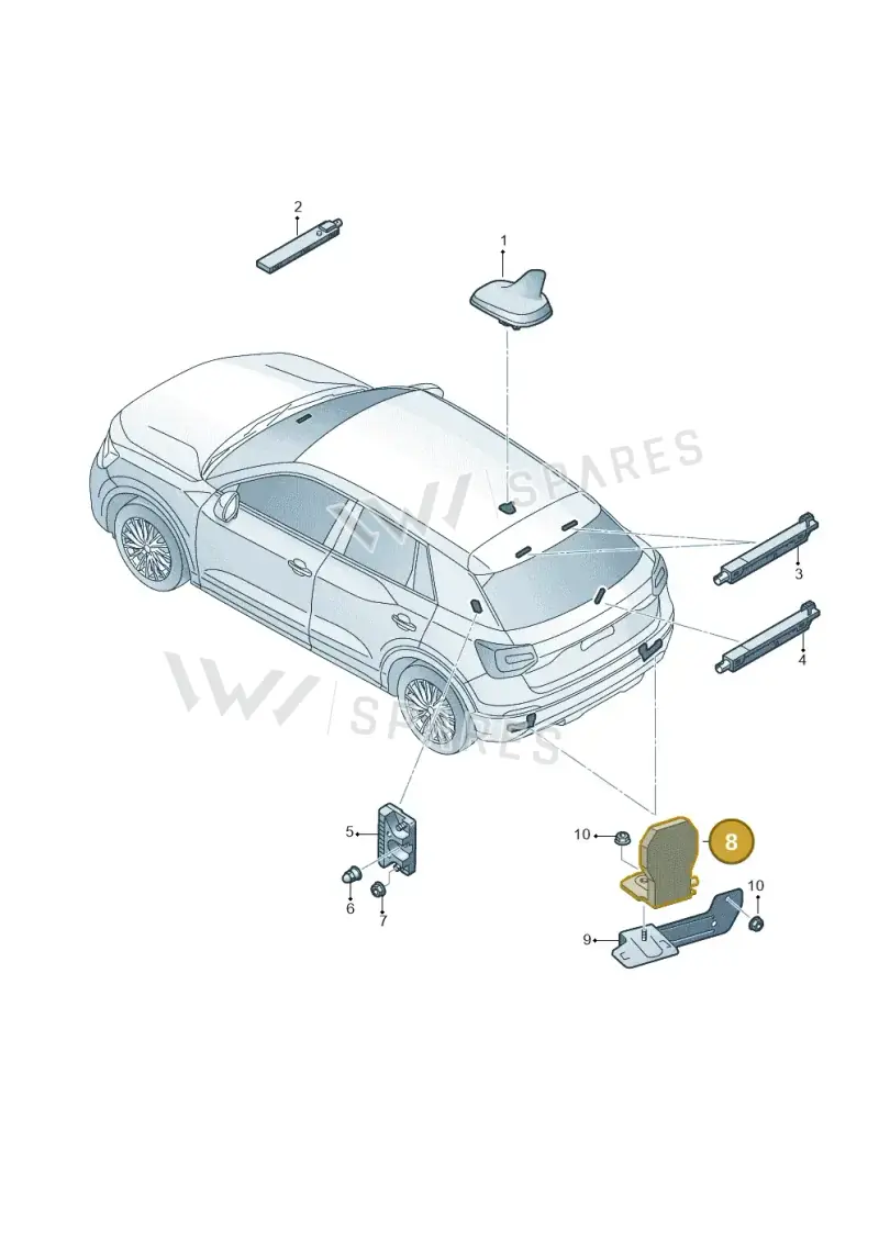 982035510C — Audi Q2 2.0 TDI (2016-2018) diagram 803035100, position 8