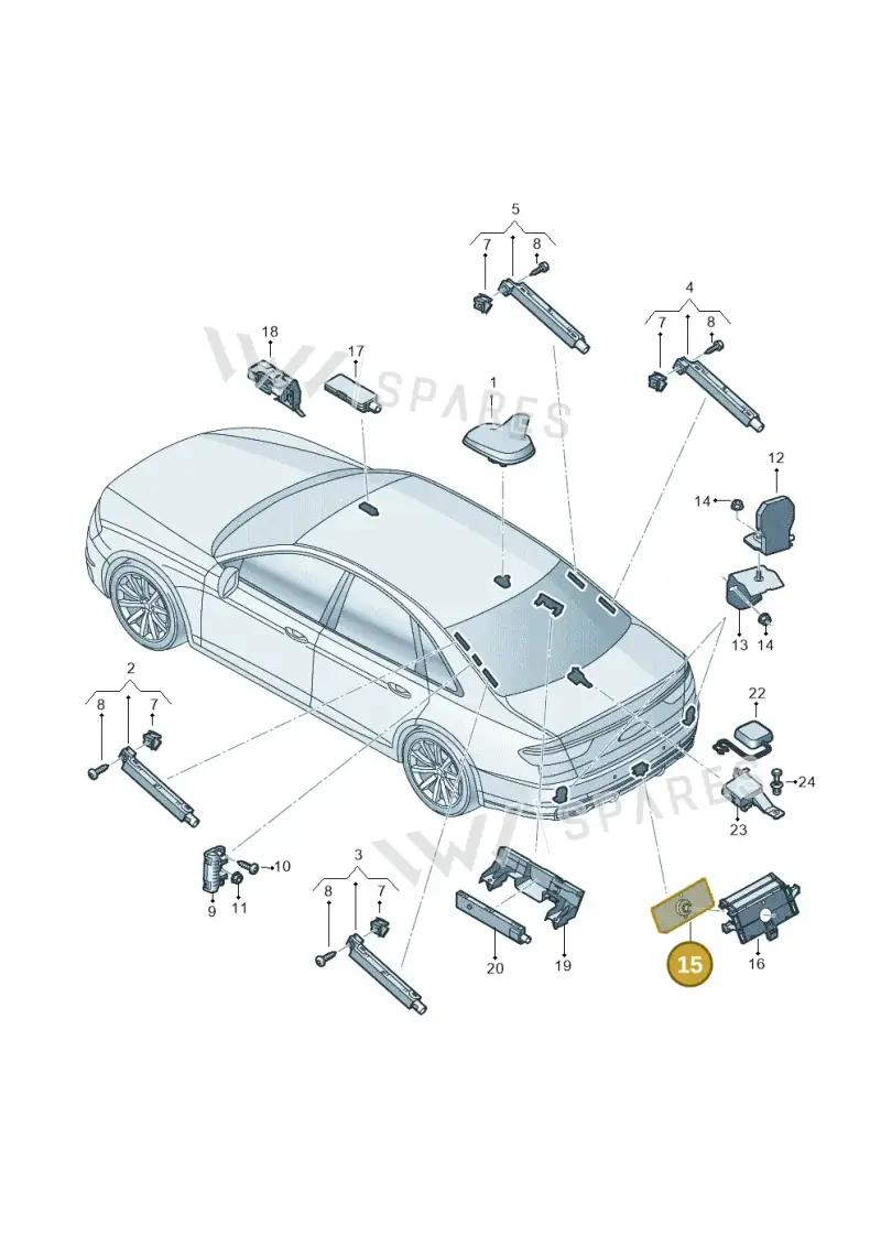 982035510C — Audi A8L (2017-2022) diagram 838035100, position 15
