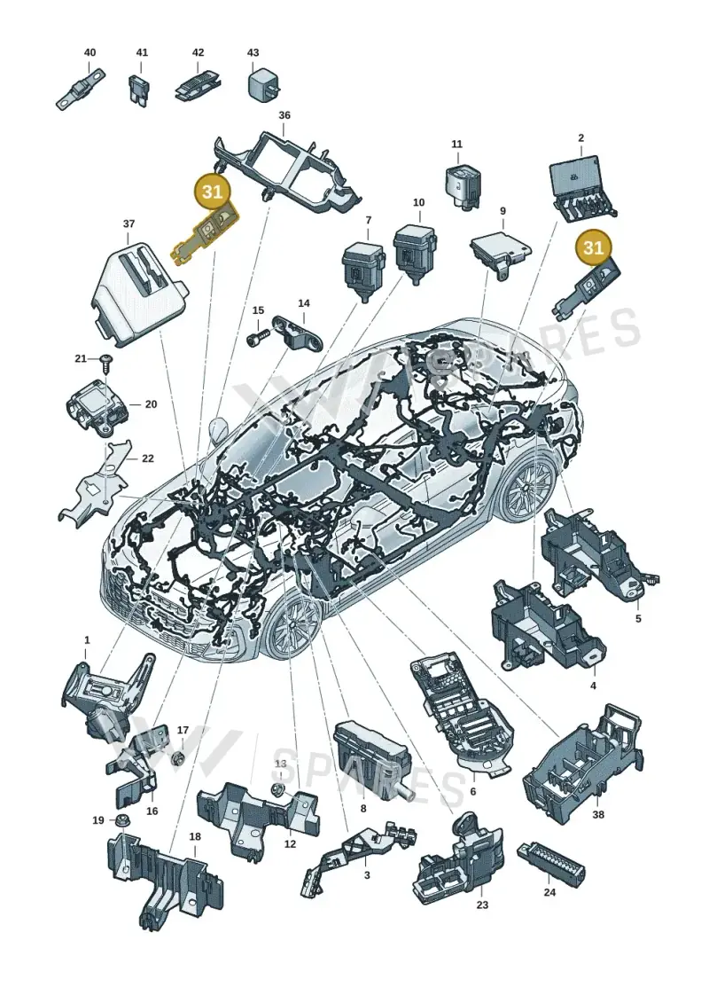 9J1010571B — Audi A5 Limo 2.0 (2024-) diagram 8wh971805, position 31
