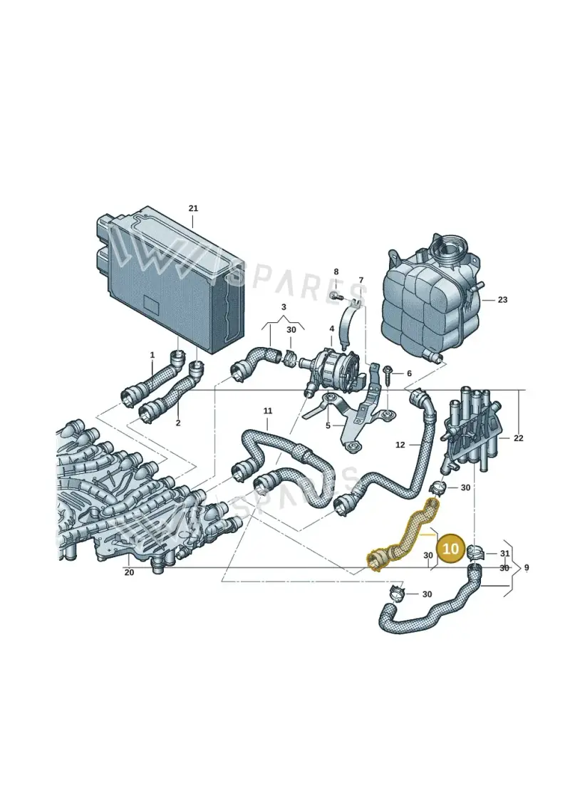 9J1121630 — Audi RS e-tron GT (2020-2020) diagram 4j1121020, position 10