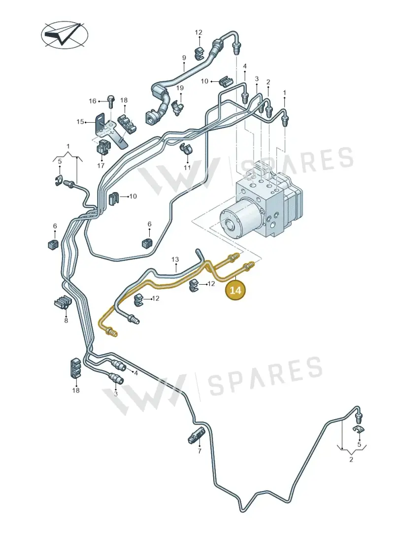 9J1614729A — Audi RS e-tron GT (2020-2020) diagram 4j1611020, position 14