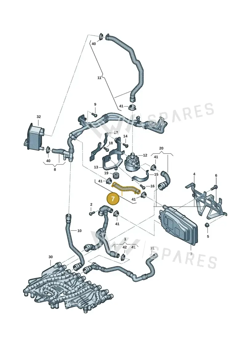 9J1815561 — Audi RS e-tron GT (2020-2020) diagram 4j1121030, position 7