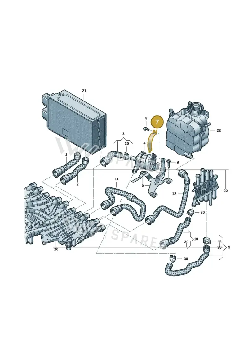 9J1965558 — Audi RS e-tron GT (2020-2020) diagram 4j1121020, position 7