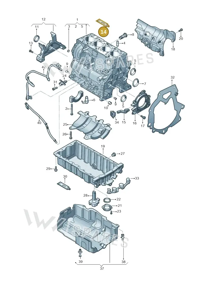 D000600A2 — Audi A3 Sportback (2016-2020) diagram 745103550, position 14