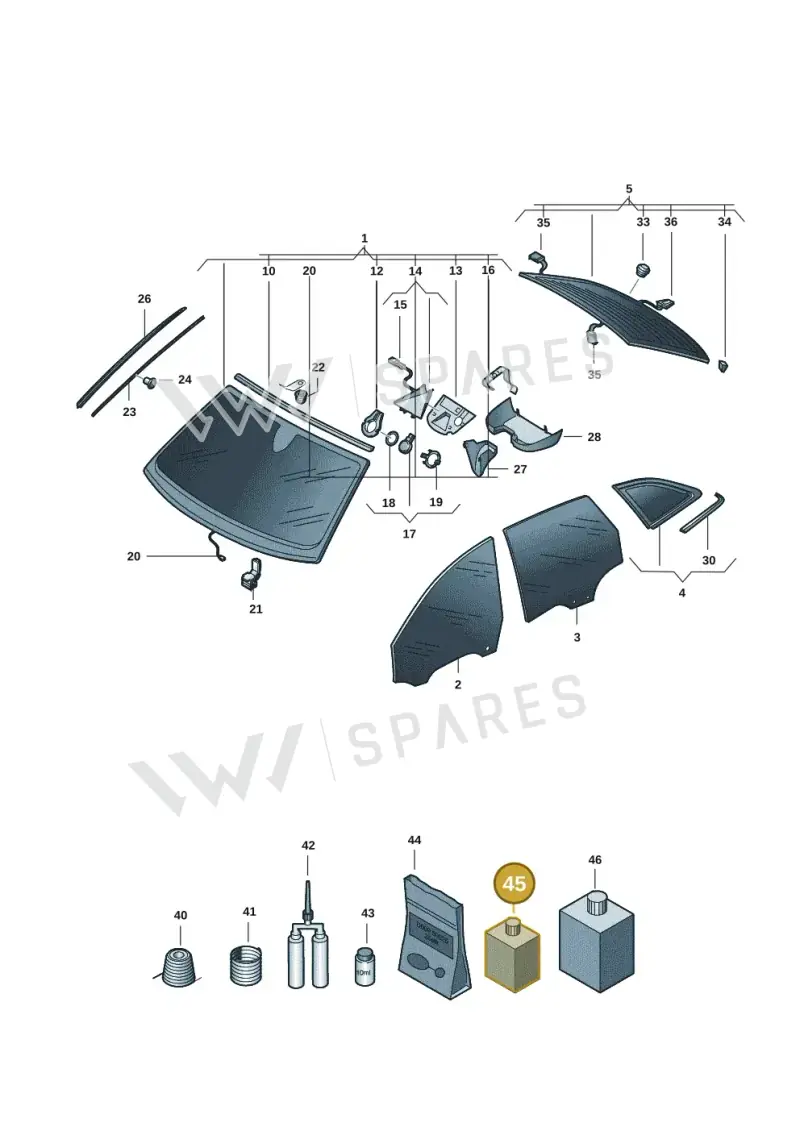 D00940104 — Audi A5 Avant 2.0 (2024-) diagram 8wk845000, position 45