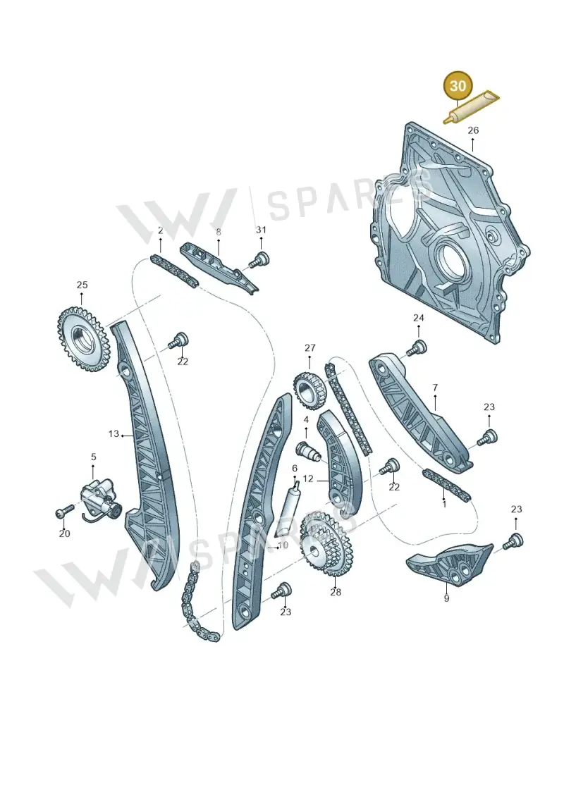 D174003A2 — Audi A3 Sportback (2016-2020) diagram 849109270, position 30