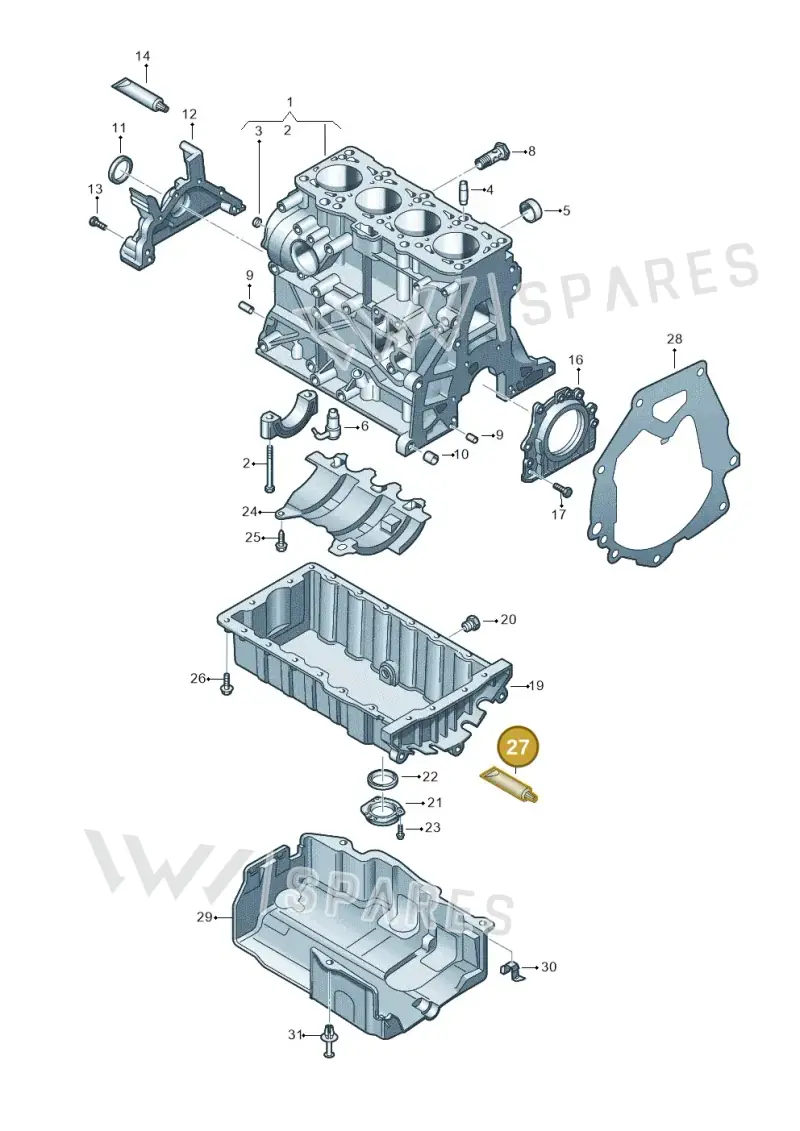 D176404M2 — Audi Q3 2.0 TDI (2014-2019) diagram 634103250, position 27