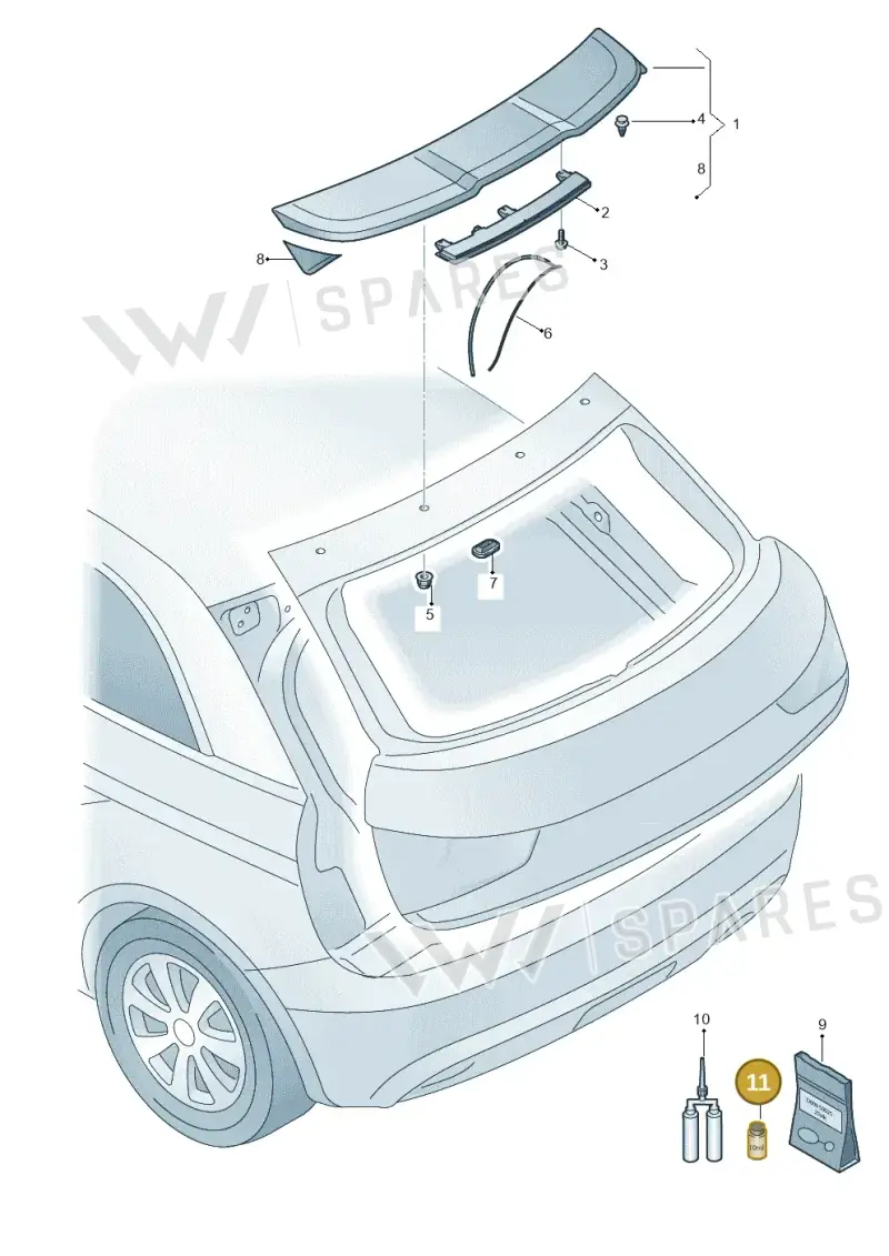 D181650A1 — Audi A3 Sportback (2016-2020) diagram 745827500, position 11