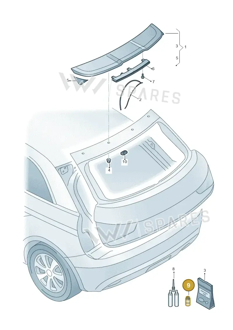 D181650A1 — Audi A3 Sportback (2016-2020) diagram 745827600, position 9