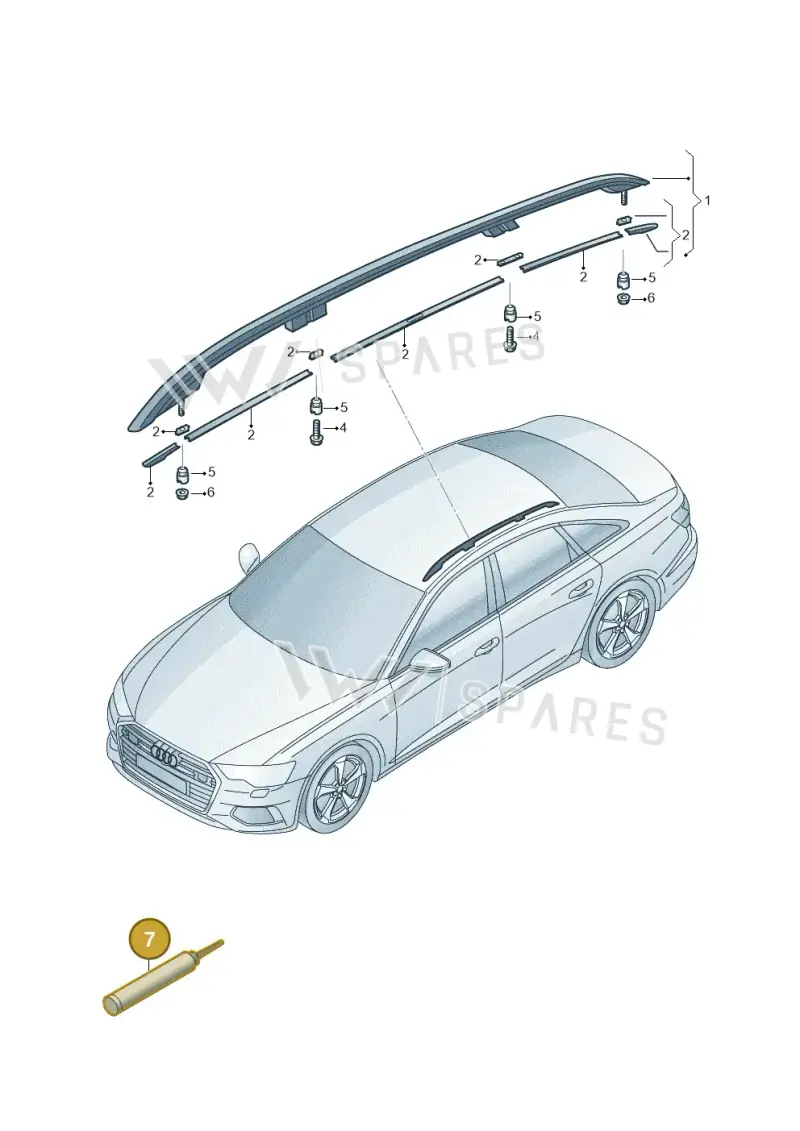 D197300A2 — Audi A6 2.0 (2018-) diagram 430860050, position 7