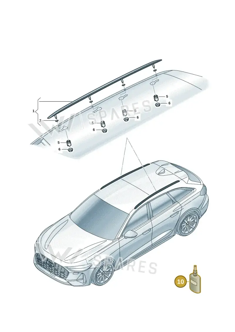 D197300A2 — Audi A5 Avant 2.0 (2024-) diagram 8wk860500, position 10