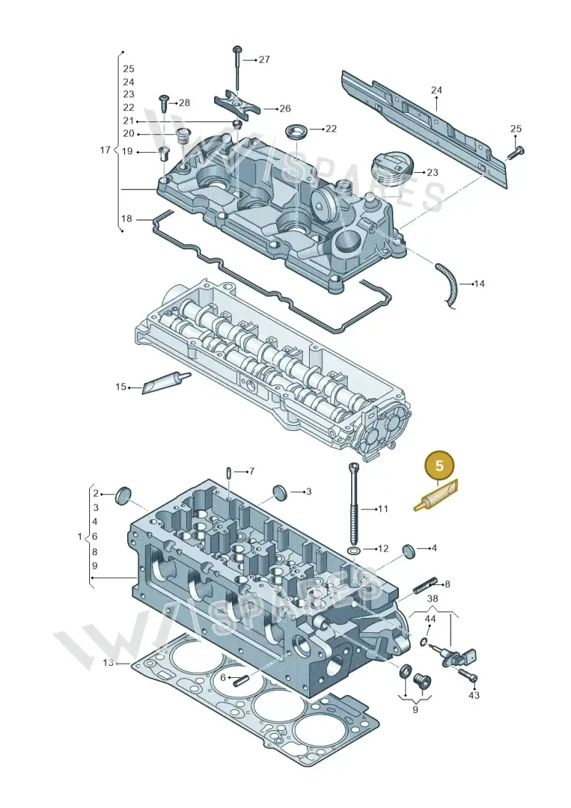 D200005A2 — Audi A6 2.0 (2018-) diagram 597103510, position 5