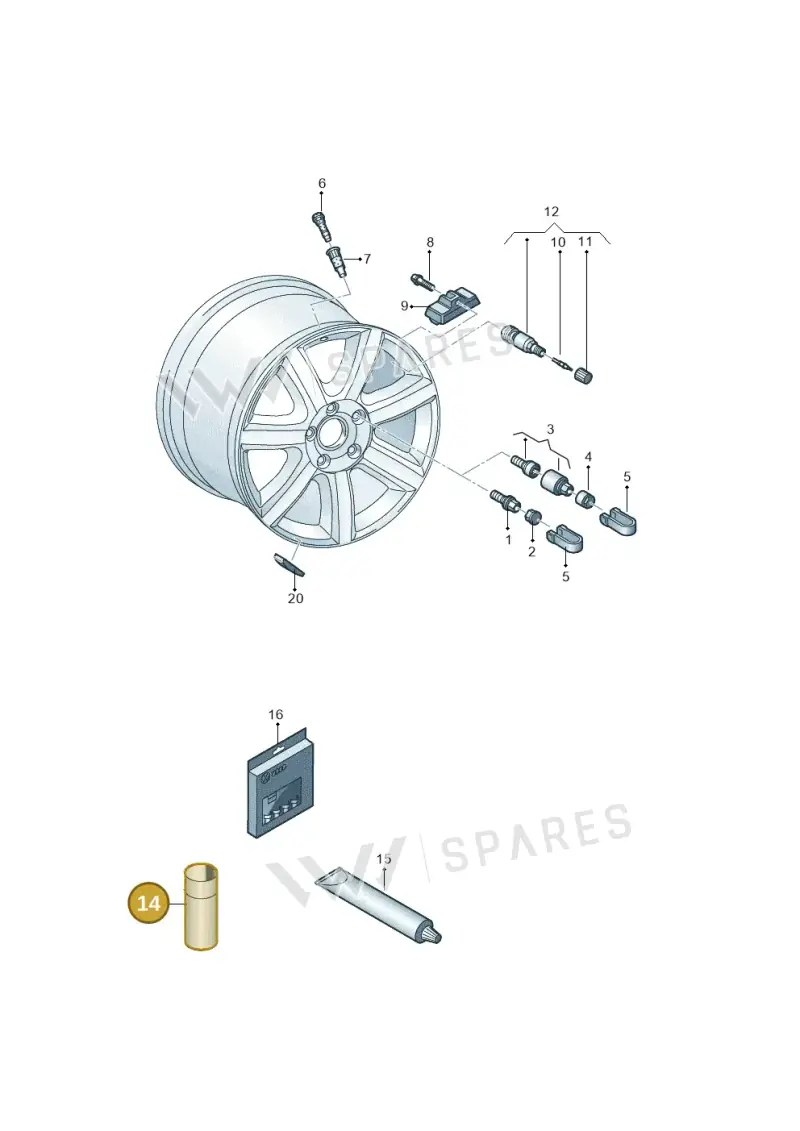 D322100M2 — Audi RS6 Avant (2019-) diagram 752601200, position 14