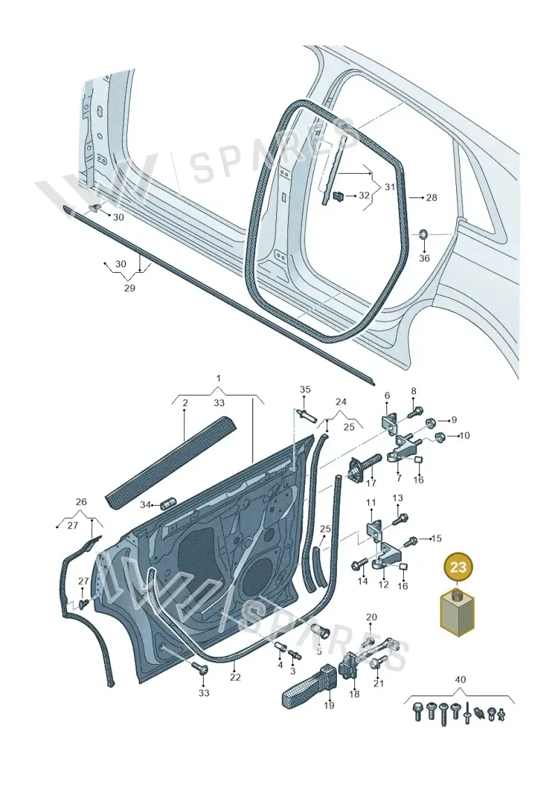 D355205A2 — Audi RS Q8 Quattro (2019-) diagram 429833010, position 23