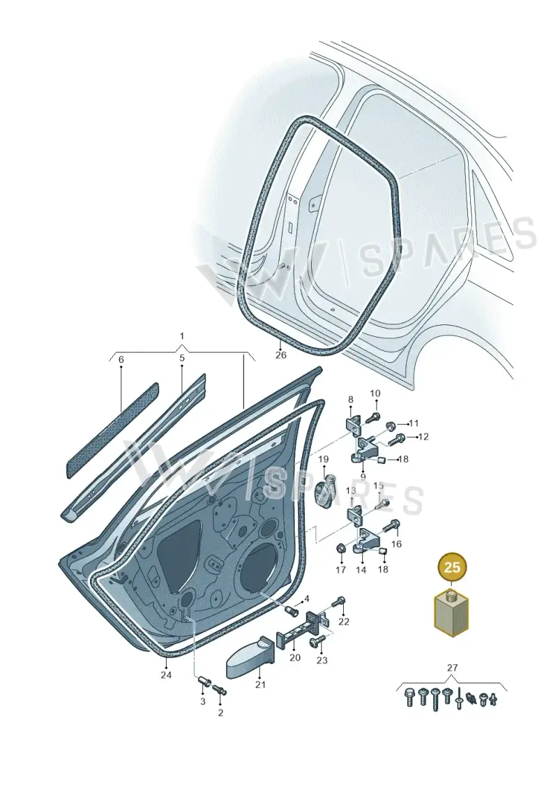 D355205A2 — Audi RS4 Avant (2017-) diagram 849833100, position 25