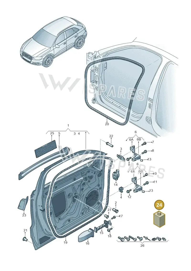 D355205A2 — Audi Q3 1.4 (2016-) diagram 855831100, position 24