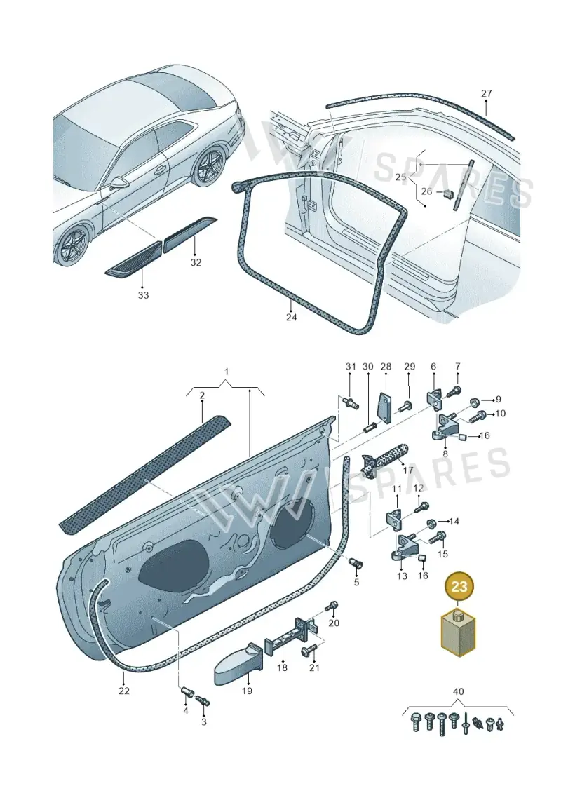 D355205A2 — Audi RS5 Sportback (2017-) diagram 897831100, position 23