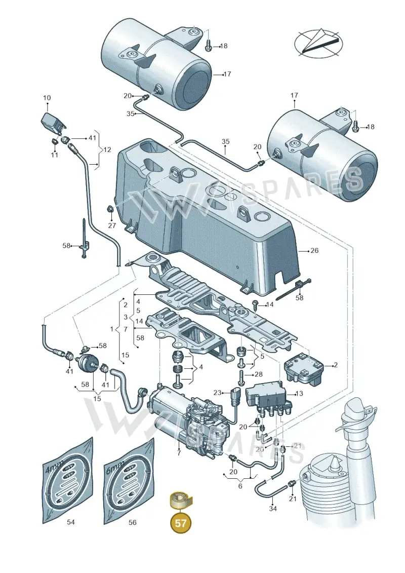 D422S25A2 — Audi Q8 e-tron (2018-2020) diagram 586616300, position 57