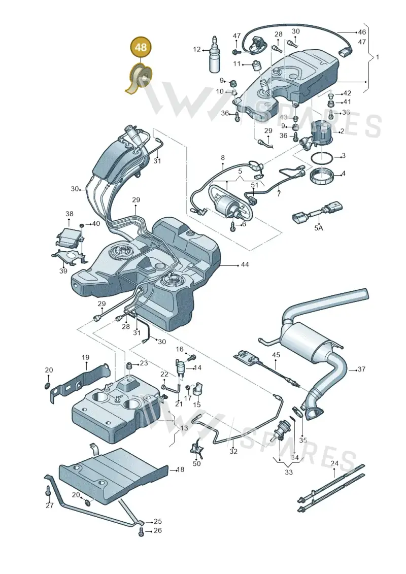 D422S25A2 — Audi Q7 qu. 3.0 TDI (2009-2015) diagram 675201060, position 48
