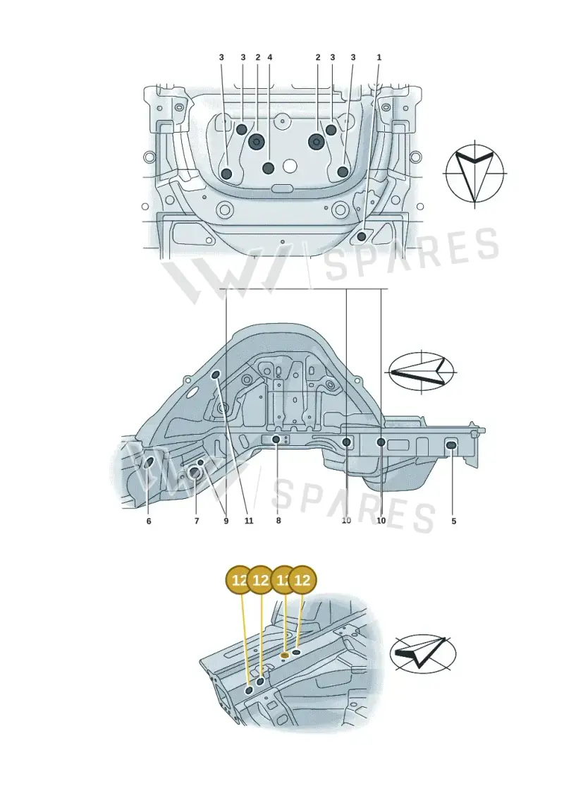 D437S40A2 — Audi A5 Limo 2.0 (2024-) diagram 8wk803340, position 12
