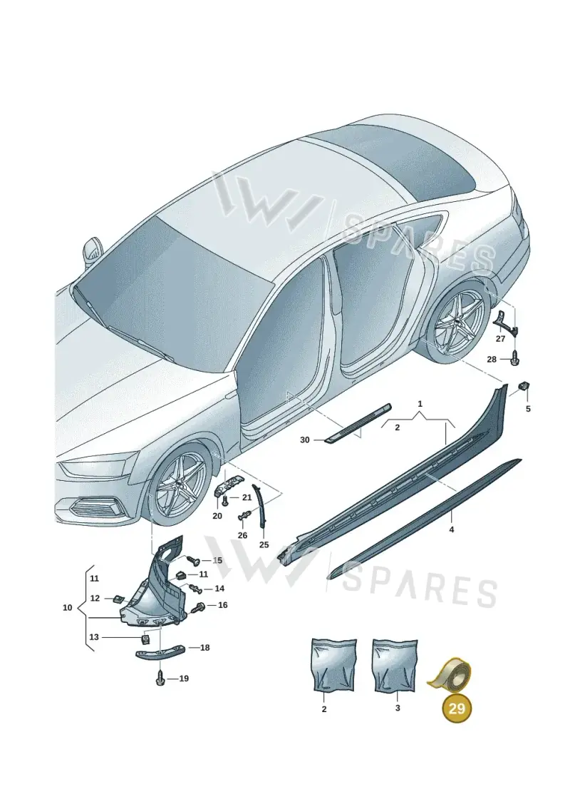 D438515A1 — Audi RS5 Sportback (2017-) diagram 847853005, position 29