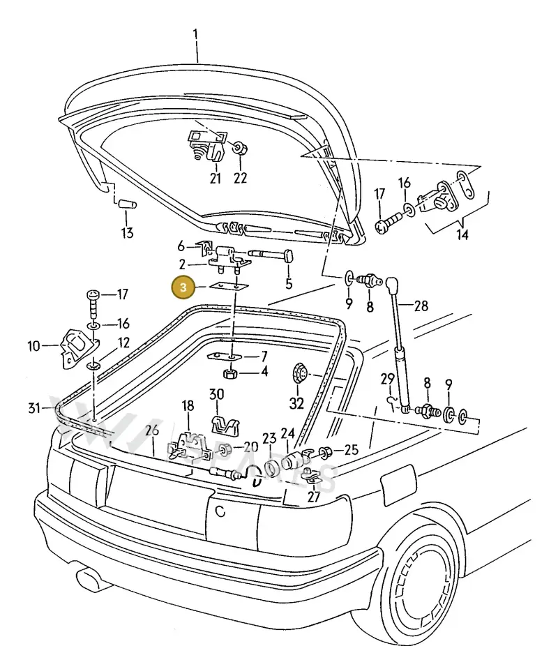 D486020A5 — Audi Coupe quattro/3   96 (1995-1995) diagram 142827200, position 3